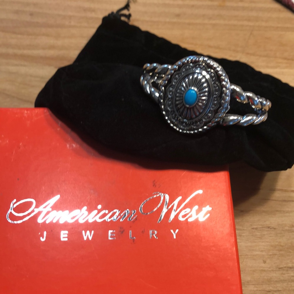 Carolyn Pollack American West .925 Changeable Cuff Bracelet & Turquoise Enhancer